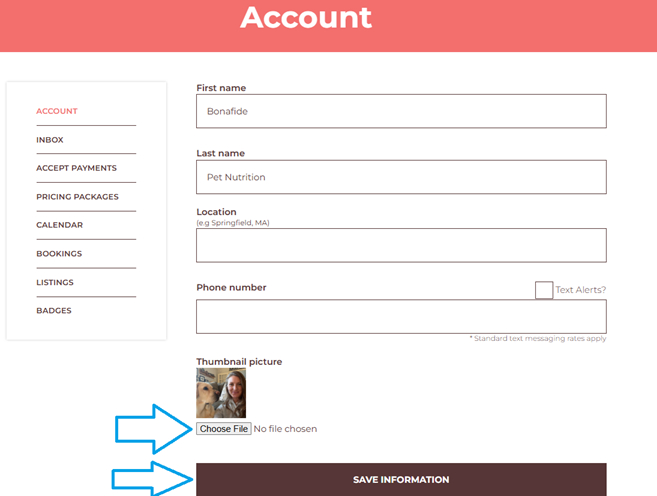How To Add A Thumbnail Image Step 2 and 3