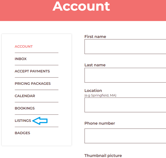 How To Go To Listing Page - Step 2