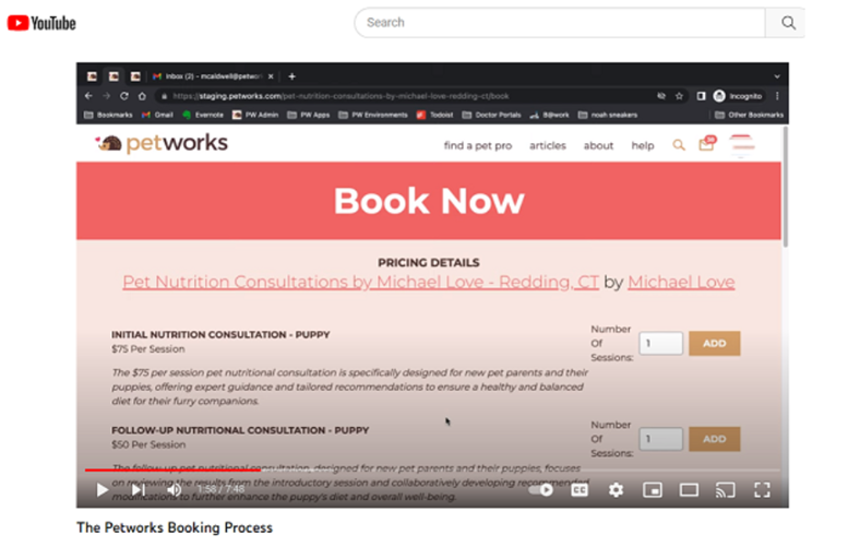 Petworks Booking Video Demo