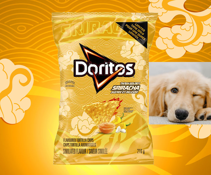 Doritos Sriracha Tortilla Chips​ Are Golden Retrievers