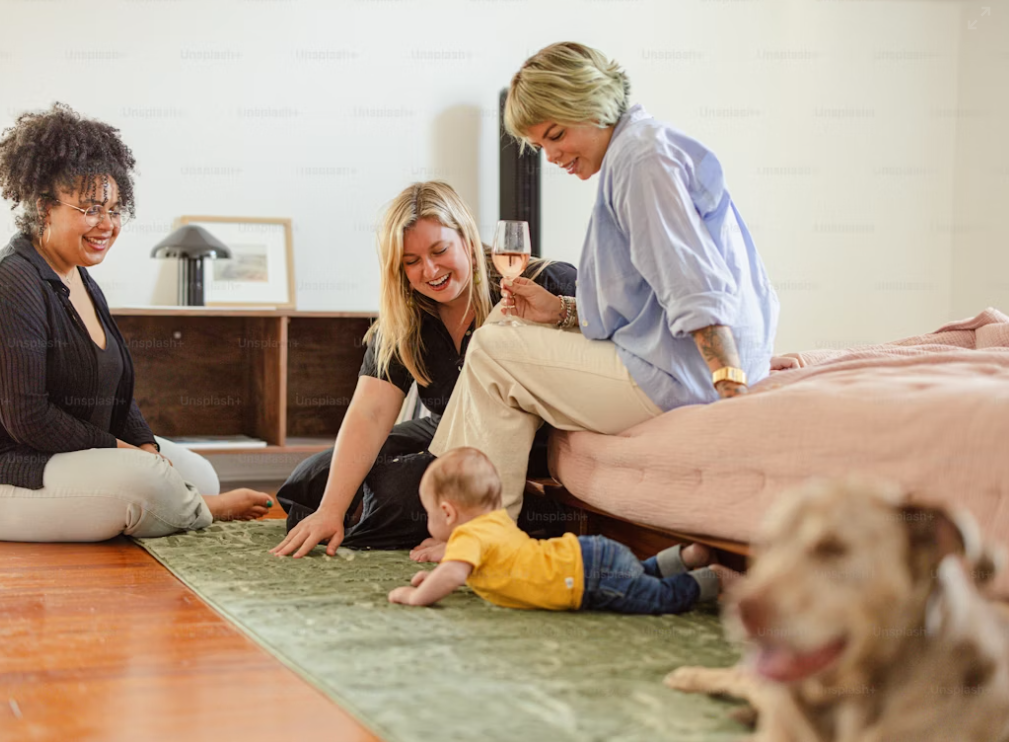 dog stressed with new baby