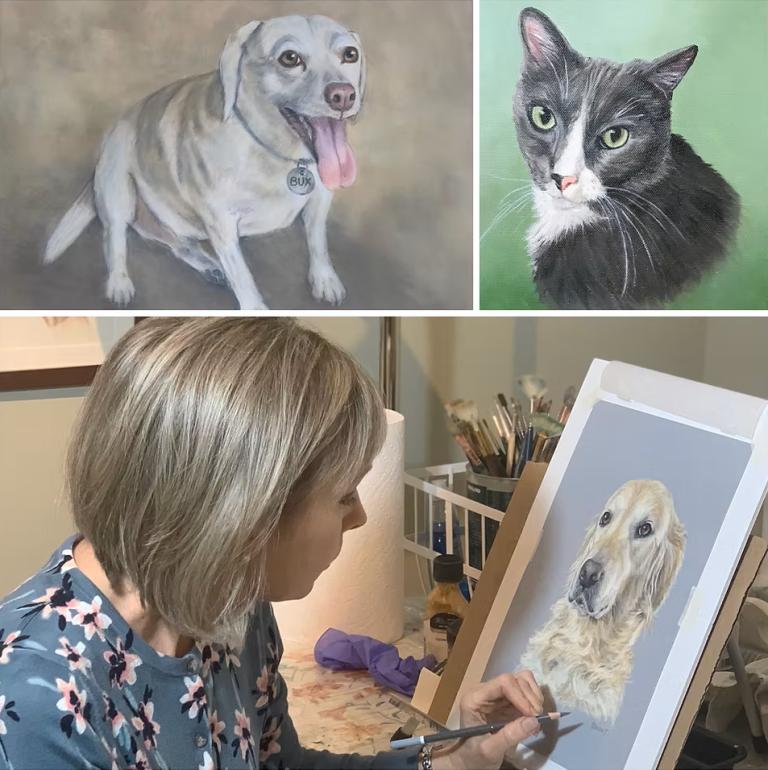 rebecca johnson handcafted pet portrait paintings