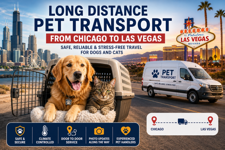 Pet Transport from Chicago to Las Vegas