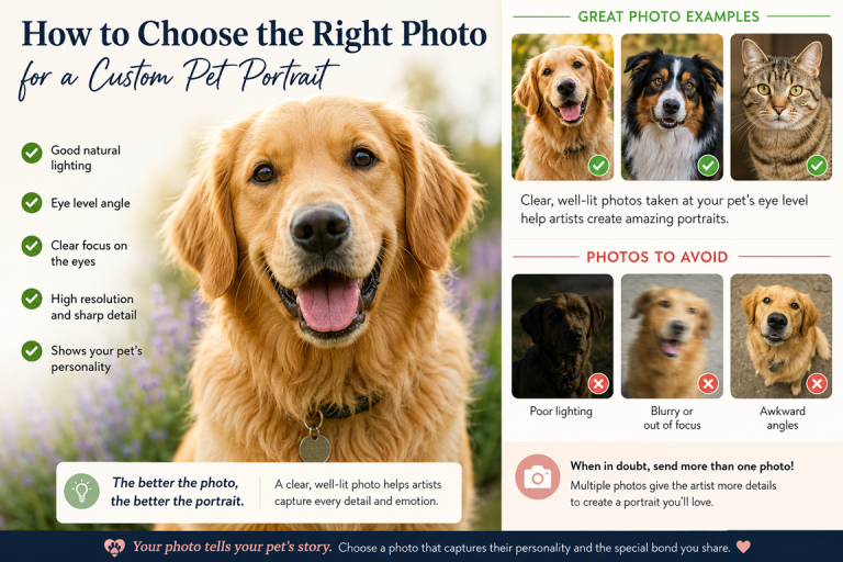 custom pet portrait from photo