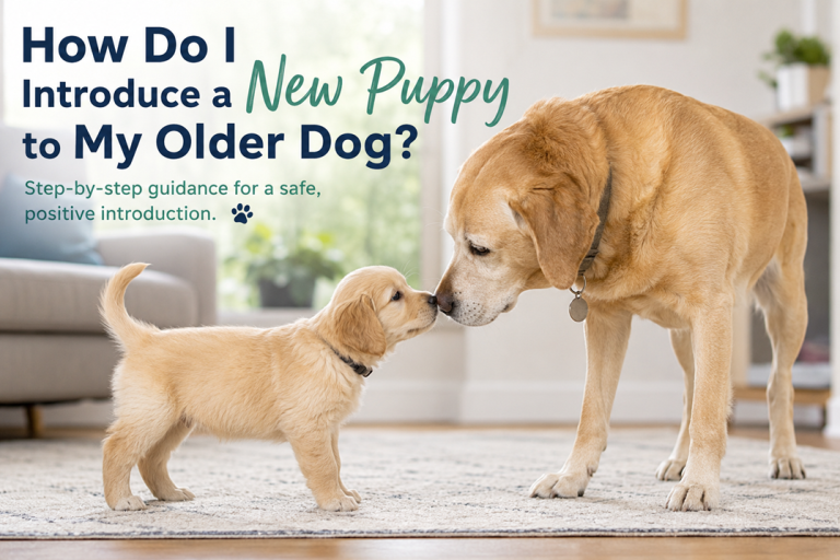 introduce new puppy to older dog