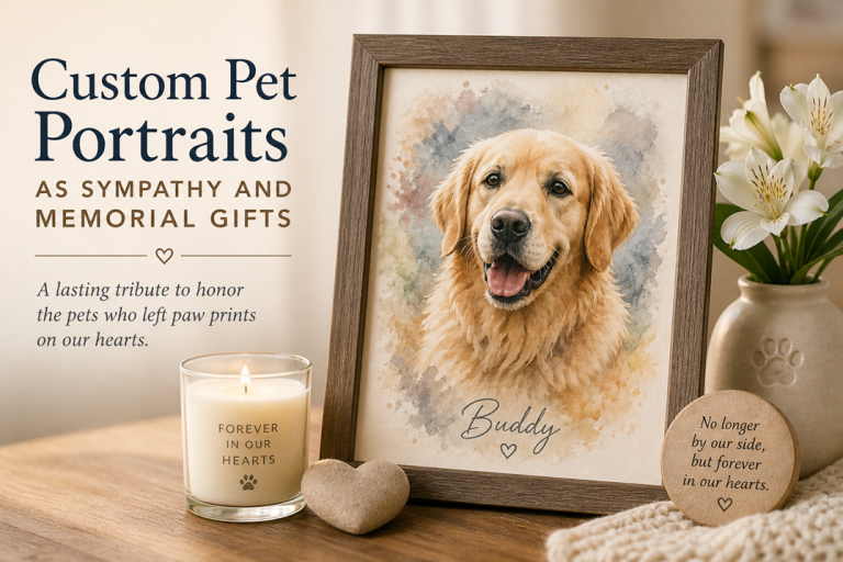 memorial pet portrait gift