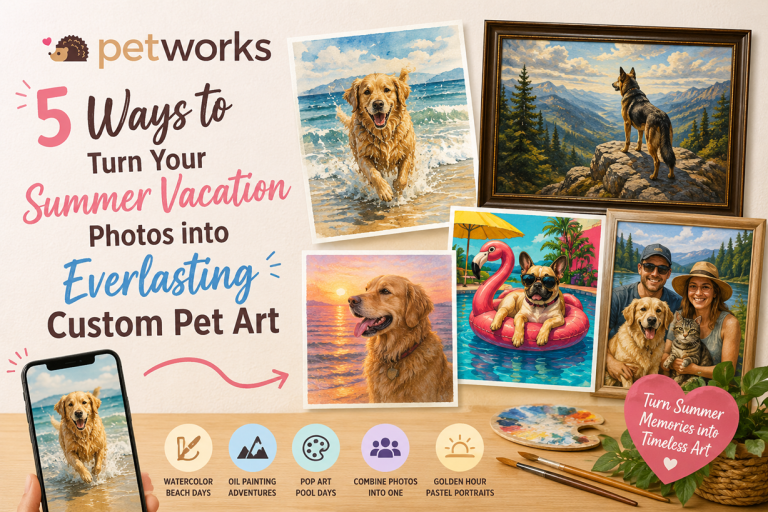 custom pet portrait from photo
