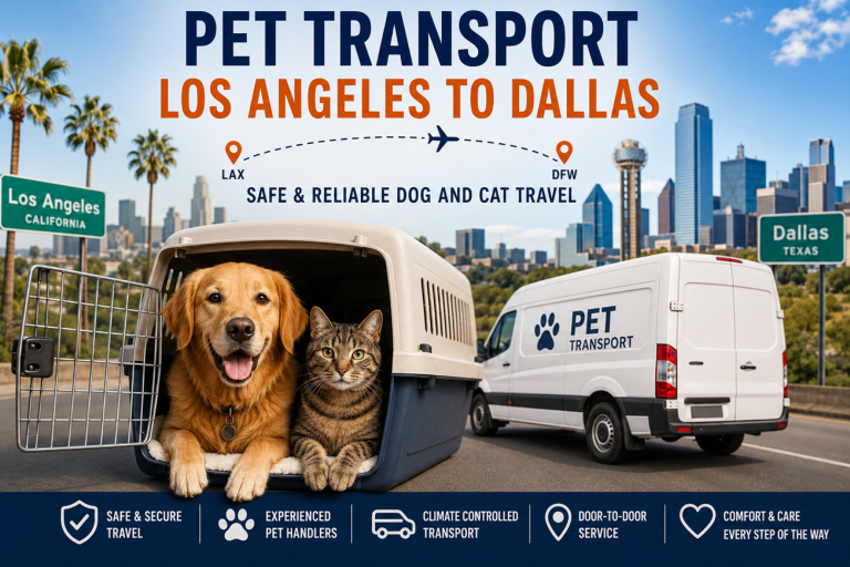 pet transport Los Angeles to Dallas