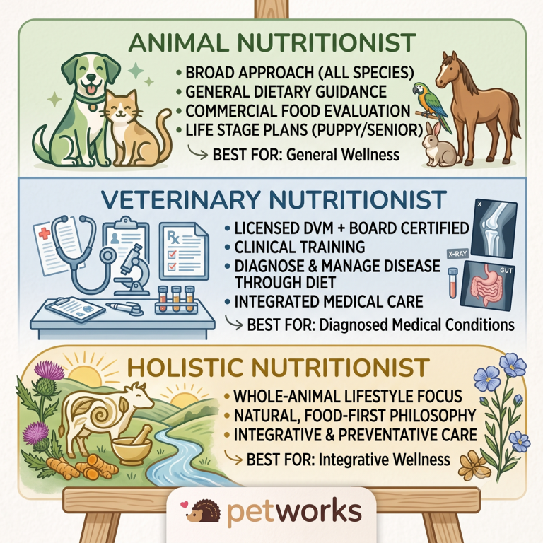 animal nutritionist vs veterinary nutritionist