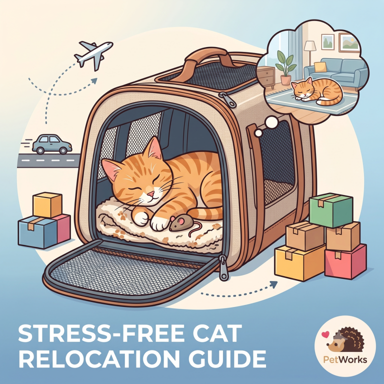 how to keep a cat calm during a long-distance move