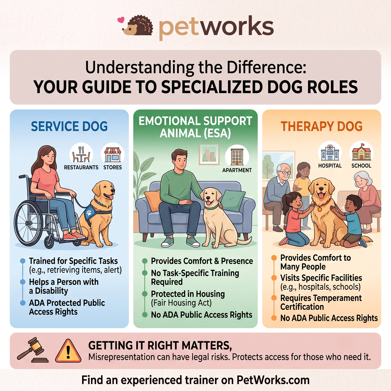 service dog vs emotional support animal