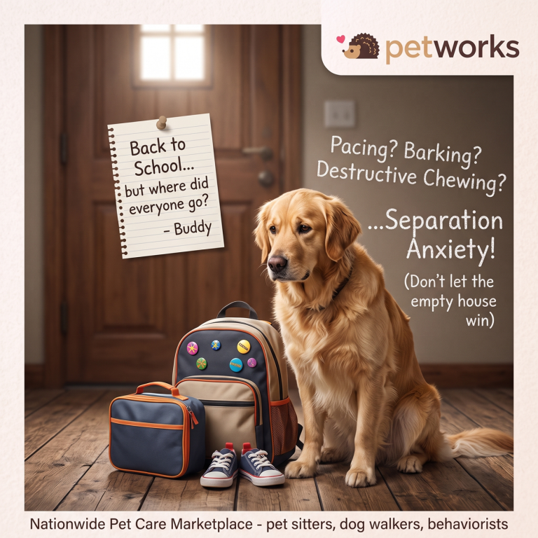dog separation anxiety back to school