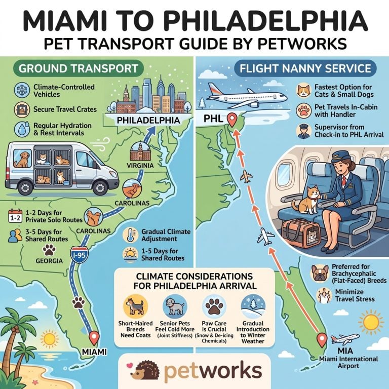 pet transport Miami to Philadelphia