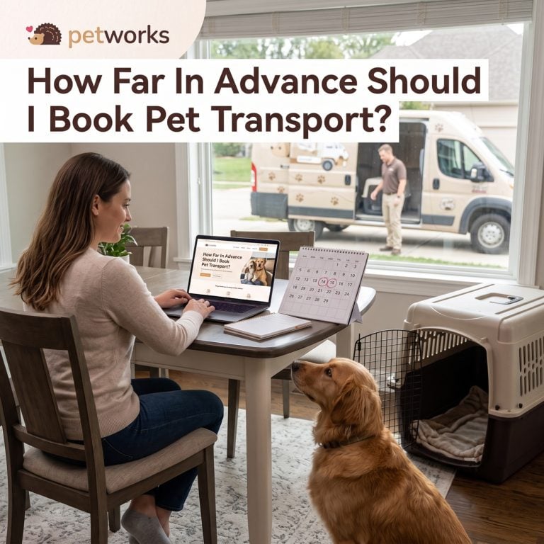 how far in advance to book pet transport