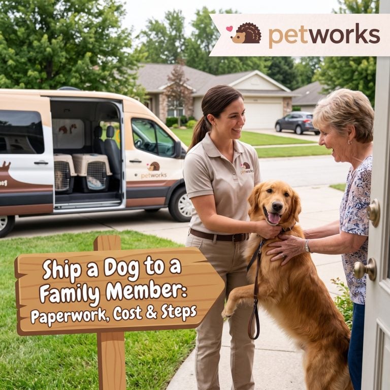 ship a dog to a family member