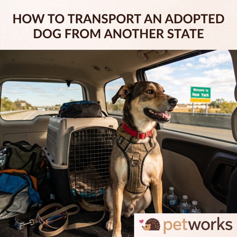 transport an adopted dog from another state