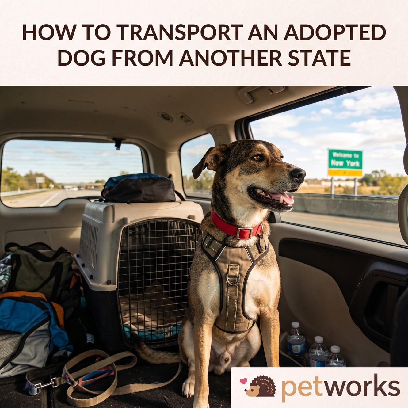 transport an adopted dog from another state