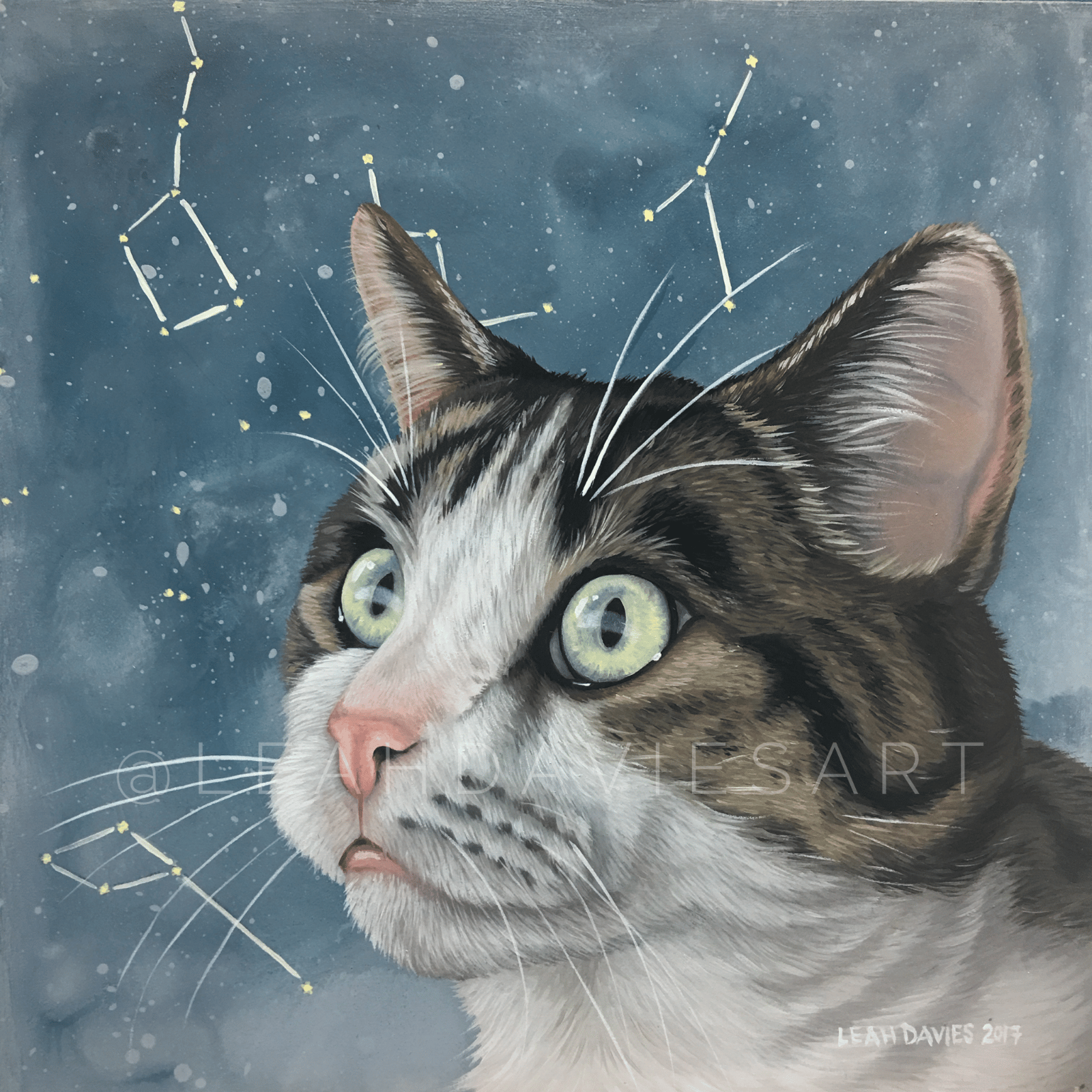 Neutrino | Oil on Wood Panel | 8x8