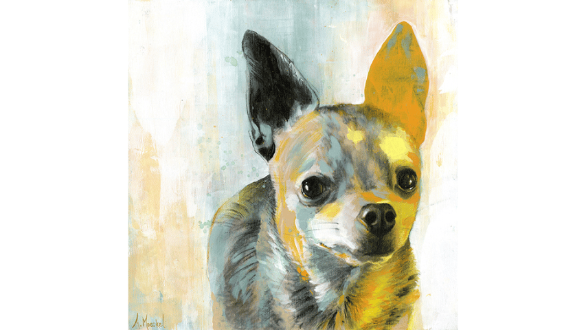 Butters, Mixed Media, 12x12in