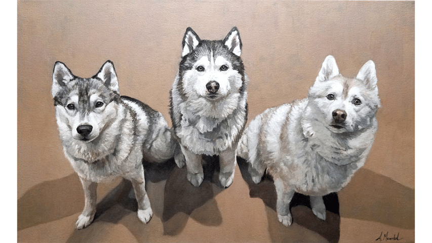 Loki, Tuukka & Nala, Traditional, 18x36in.