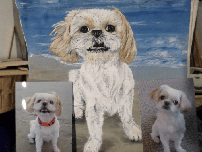 Candi loving the beach.