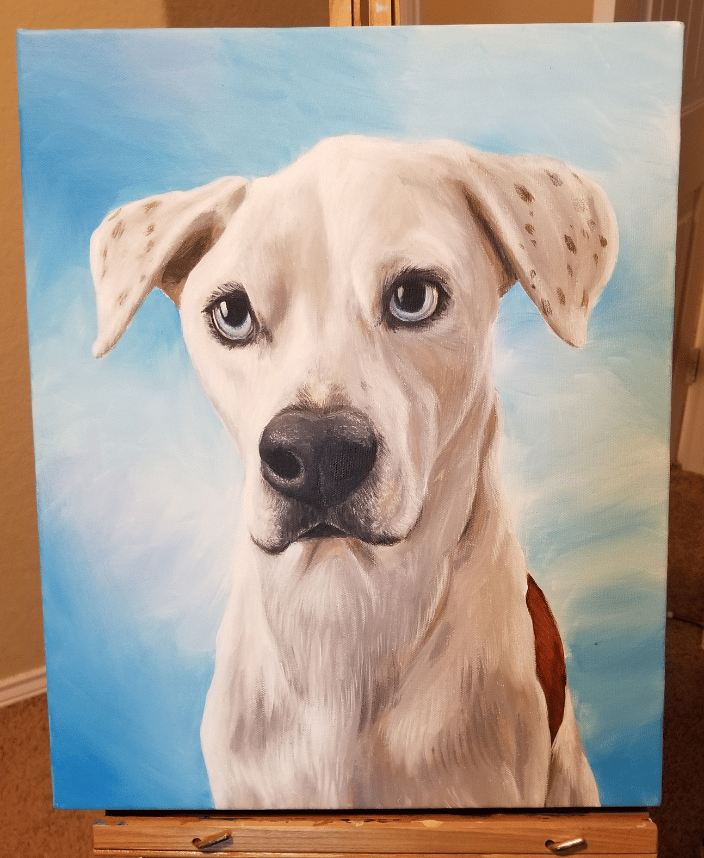 Example of a 16x20 dog portrait