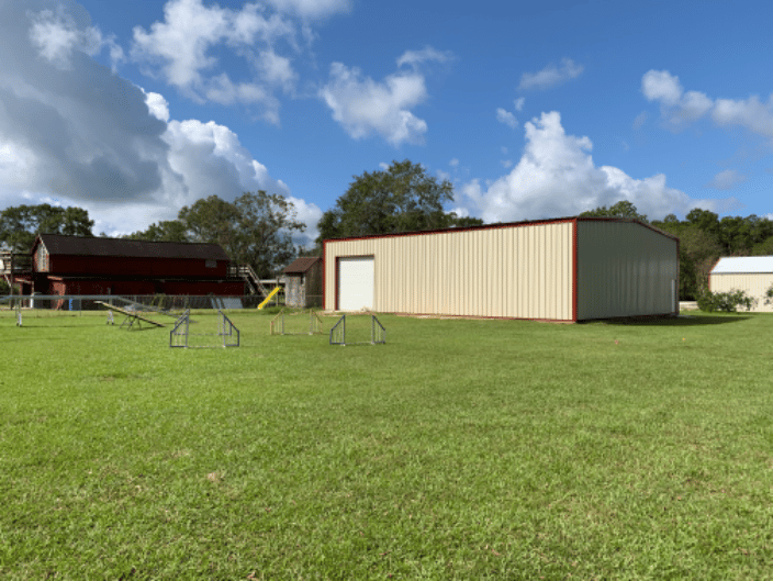 Training building and agility field.