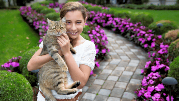 Girl with her cat West Long Branch, NJ