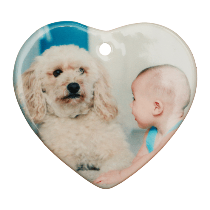 Porcelain Heart Shaped Ornament