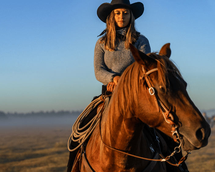 Cowgirl and her horse