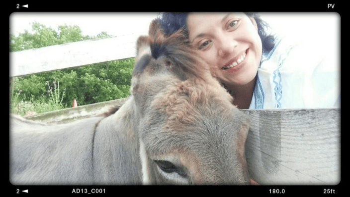 Every girl loves a donkey!