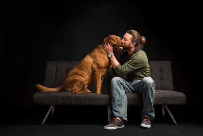 Pet and human