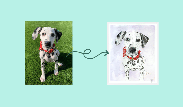 From photo, to painting