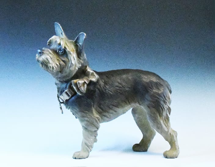 Life-sized Bronze Yorkie portrait, limited edition of 9