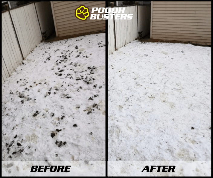 Winter service before and after picture