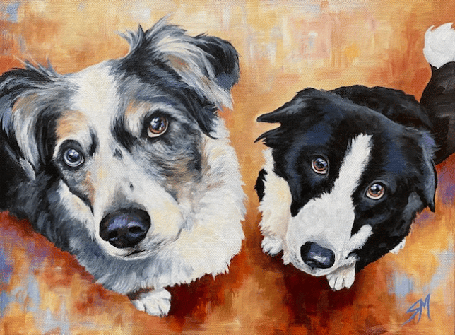 12"x16" Acrylic "Hannah and Portia"
