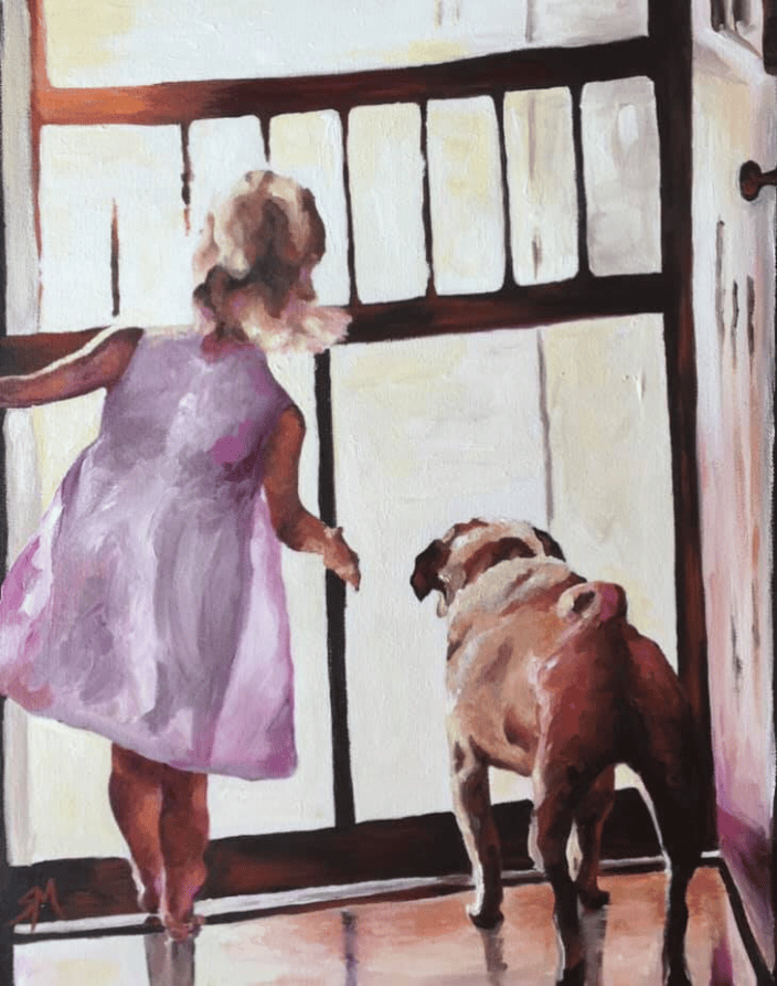 16"x20" Acrylic "Lila and Hugo"