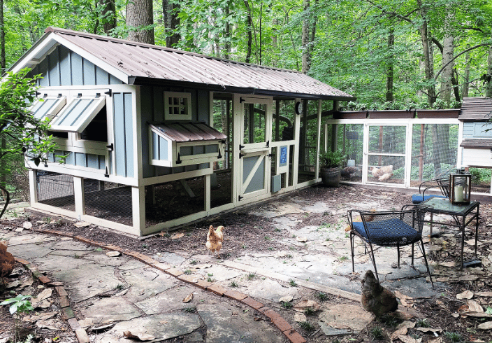 6'x18' Carolina Coop with Dutch door, painted and assembled by customer