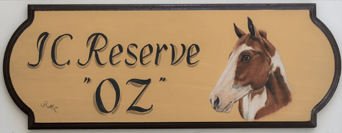 Horse portrait painting horse plaque 6 x 14 inch -  $ 69.00
