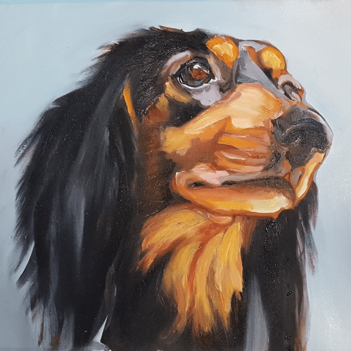 pet portrait oil painting