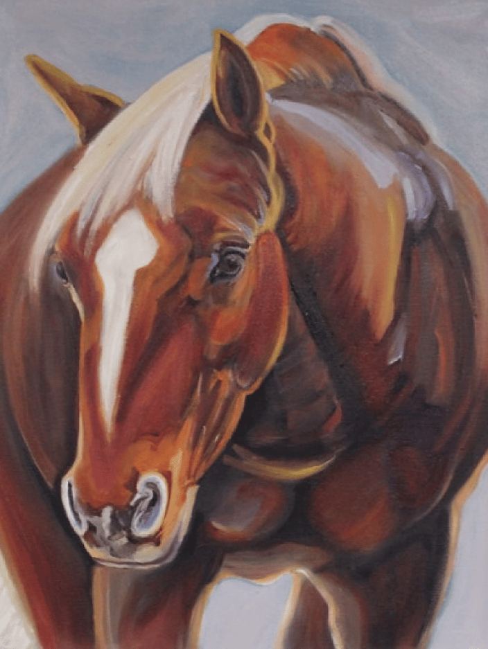 horse oil painting