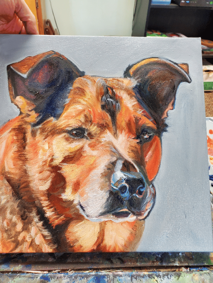 pet portrait oil painting