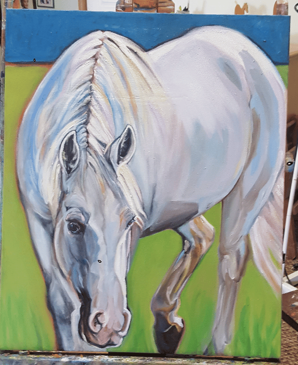 horse oil painting