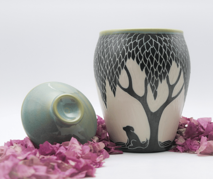 Flying Pig Pottery Urn
