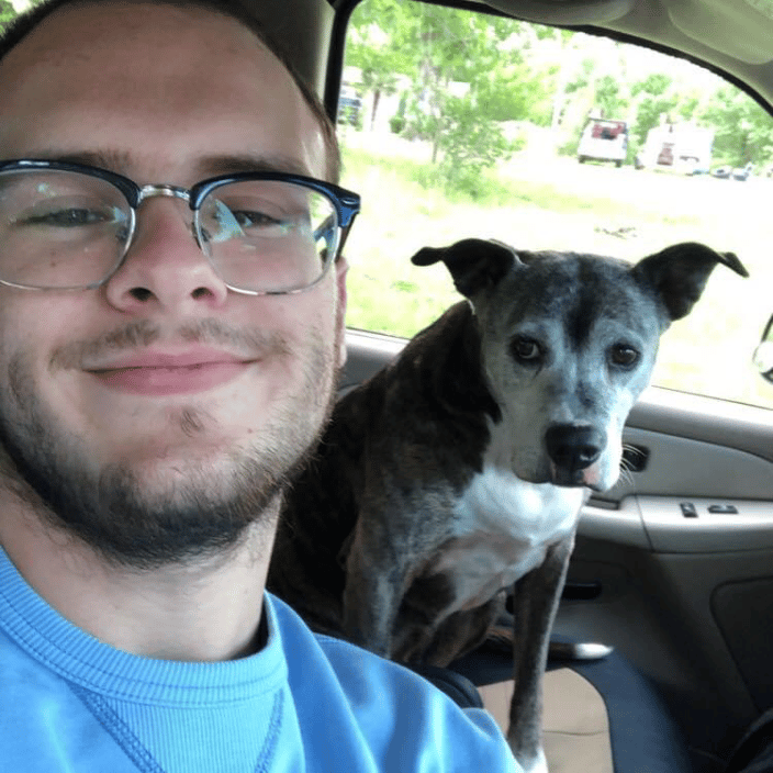 Thomas and a pup.