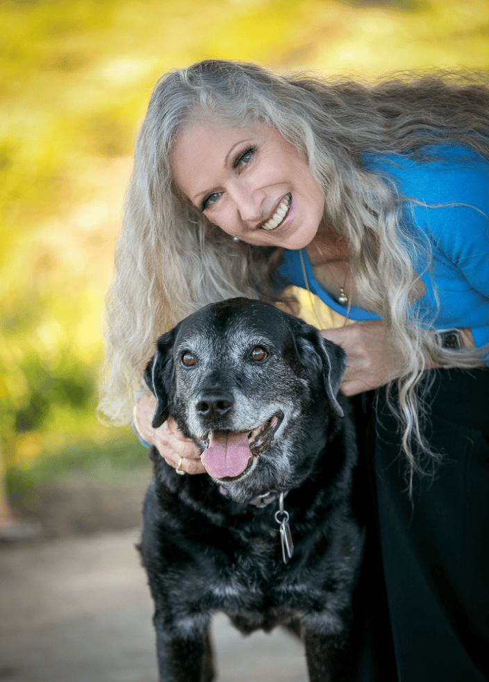 Carolyn and her dog Fiji