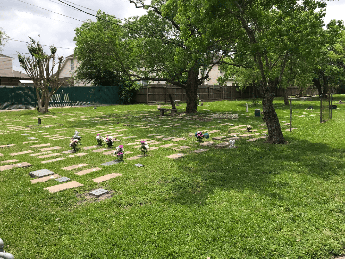 Hale's Half Acre Pet Cemetery front west to east
