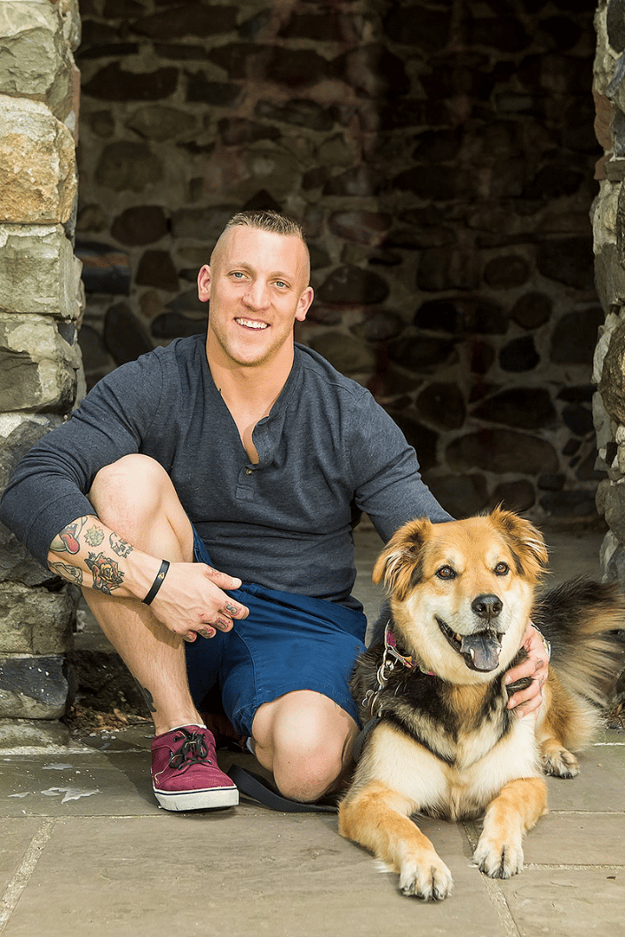 A man and his dog