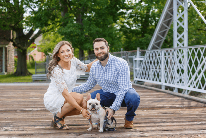 Couple with pet session