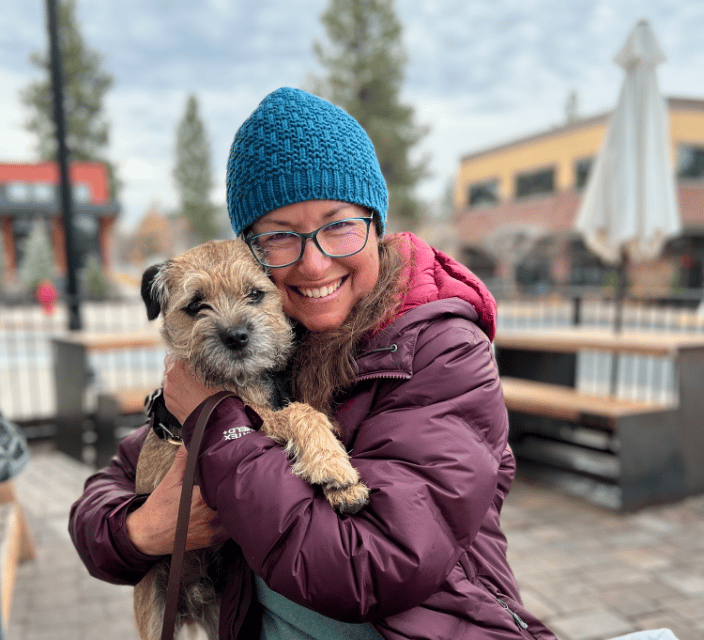 Me and my border terrier, Pippin